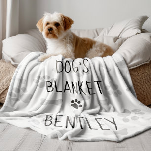 Hund's Blanket Personlig Tass avtryck Pet Hund Fleecefilt