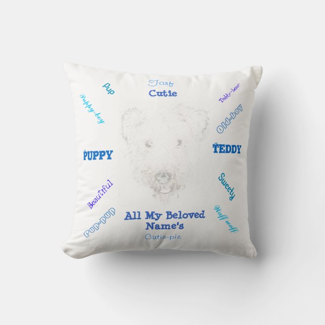 Hund's Namn Pillow Kudde (Framsida)