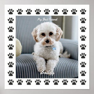 Hund's Photo, Namn, My Best Friend, Tass avtryck Poster