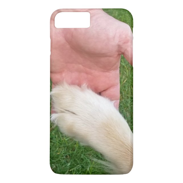hund's tass i människans hand Case-Mate iPhone skal (Baksida)