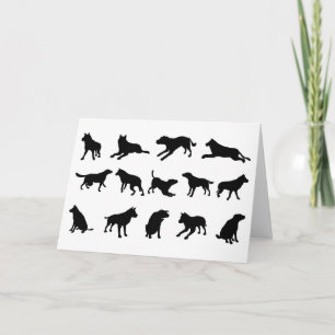 HundSilhouettes Kort