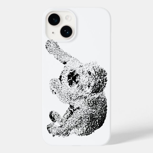 Hundskiss Telefonfodral – Minimalistisk Liggande D (Baksida)