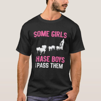 Hundslädförande Husky Hundsläde Tillverkning Snösl T Shirt