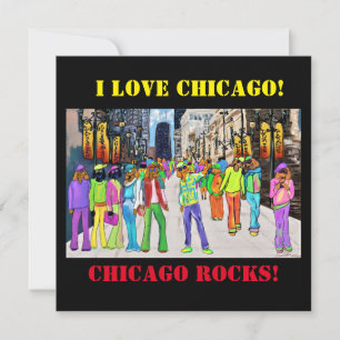 Hundstad City Chicago Julkort