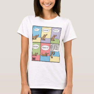 Hundstativ upp komedi t shirt