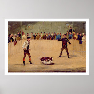 Hundstridighet (olja på papper) poster