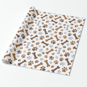 Hundtass avtryckmönster presentpapper