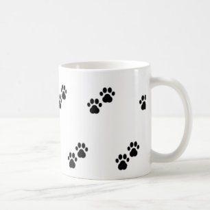Hundtassar på vit kaffemugg