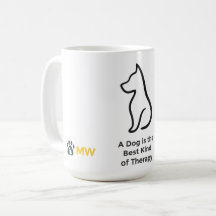 Hundterapimugg – minimalistisk husdjurslinjekonst