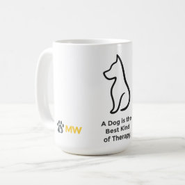 Hundterapimugg – minimalistisk husdjurslinjekonst kaffemugg