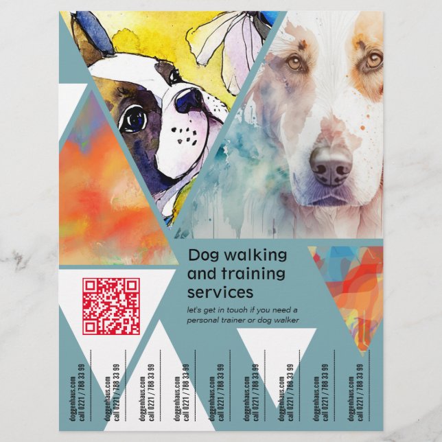 Hundtjänster Flyer  (Framsidan)