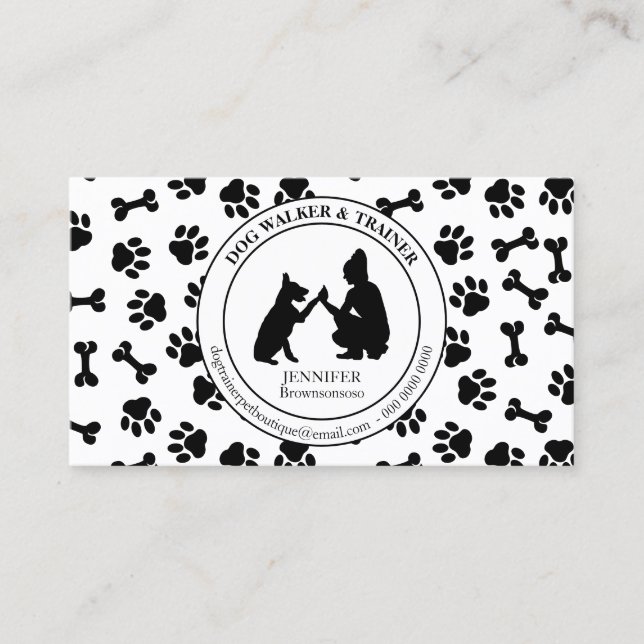 Hundtränare Simple Paws Visitkort (Framsida)