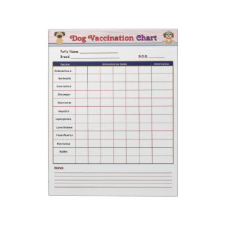 Hundvaccinationsschema Anteckningsblock
