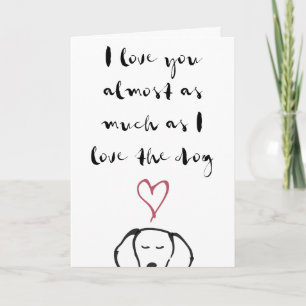 Hundvalentin kort för dag
