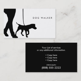 Hundvalkare affärskort B/W 3,5 x 2,0 tum, 100 förp Visitkort