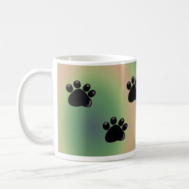 Hundvalpsavtryck Kaffemugg (Vänster)