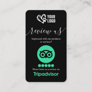 Hundvård TripAdvisor Omdömesförfrågan QR-kod Visitkort