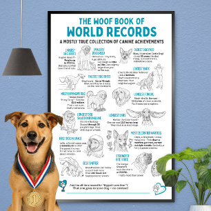 Hundvärldsrekord - Rolig hundaffisch Poster