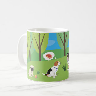 Hundvildparty i naturen kaffemugg