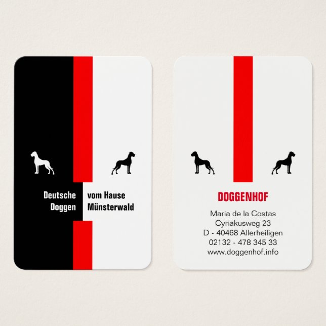 Hundvisitkort Visitkort (Framsida & baksida)