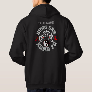 Hung Gar Kung fu Tiger med Yin Yang Symbol Hoodie