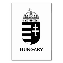 Hungarian Coat of Arms Contemporary Monochrome Art Bordsnummer