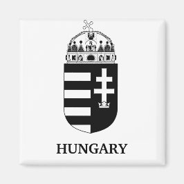 Hungarian Coat of Arms Contemporary Monochrome Art Magnet