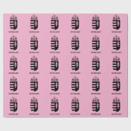 Hungarian Coat of Arms Contemporary Monochrome Art Presentpapper