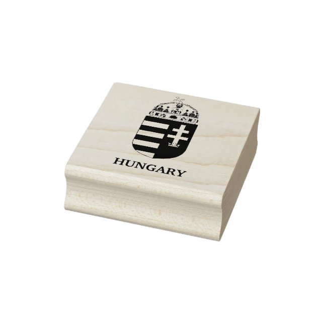 Hungarian Coat of Arms Contemporary Monochrome Art Stämpel (Stämpel)