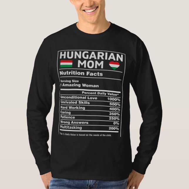Hungarian Mom For Women Hungary Flag Magyar Mother T Shirt (Framsida)