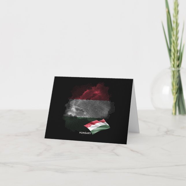 Hungary flag anteckningskort (Framsida)