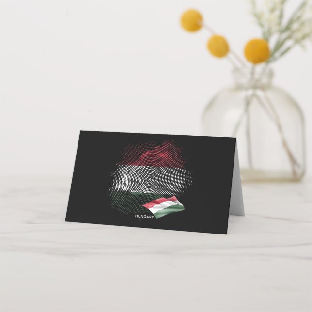 Hungary flag placeringskort (Framsida)