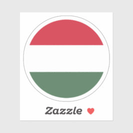 Hungary Flagga Round Sticker Klistermärken