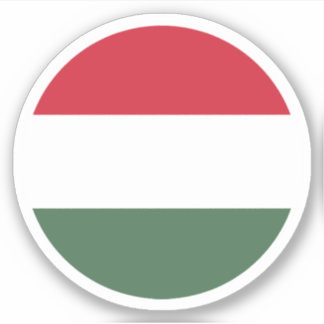 Hungary Flagga Round Sticker Klistermärken
