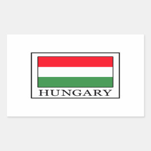 Hungary Sticker Rektangulärt Klistermärke