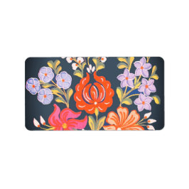 hungerblommor - vibrant färg adressetikett