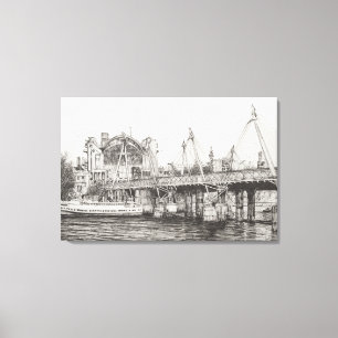 Hungerford Bridge London 30/10/2006 Canvastryck