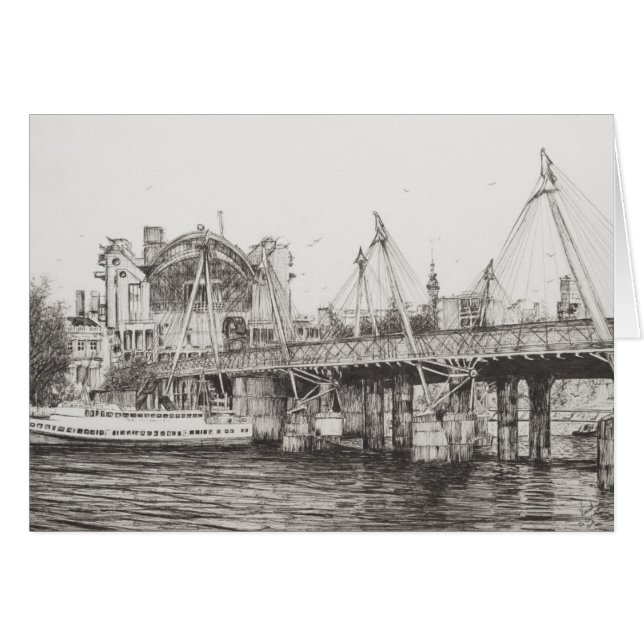 Hungerford Bridge London 30/10/2006 Hälsningskort (Framsidan Horizontal)