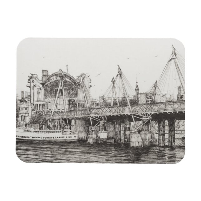 Hungerford Bridge London 30/10/2006 Magnet (Horisontell)