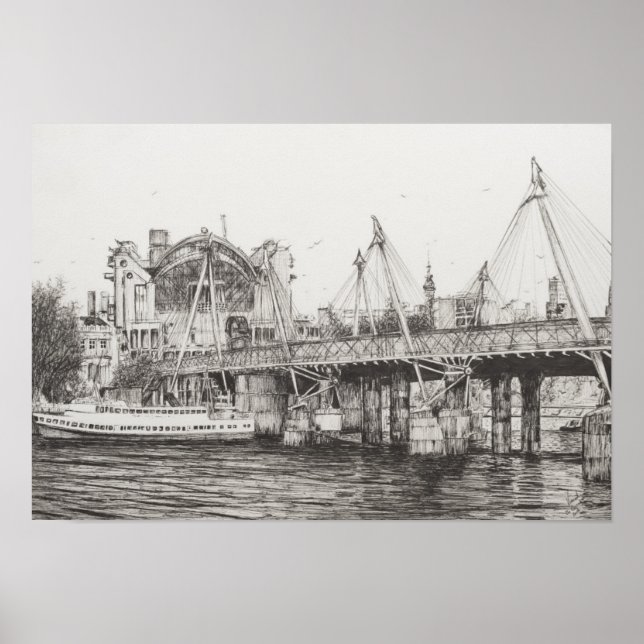 Hungerford Bridge London 30/10/2006 Poster (Framsidan)