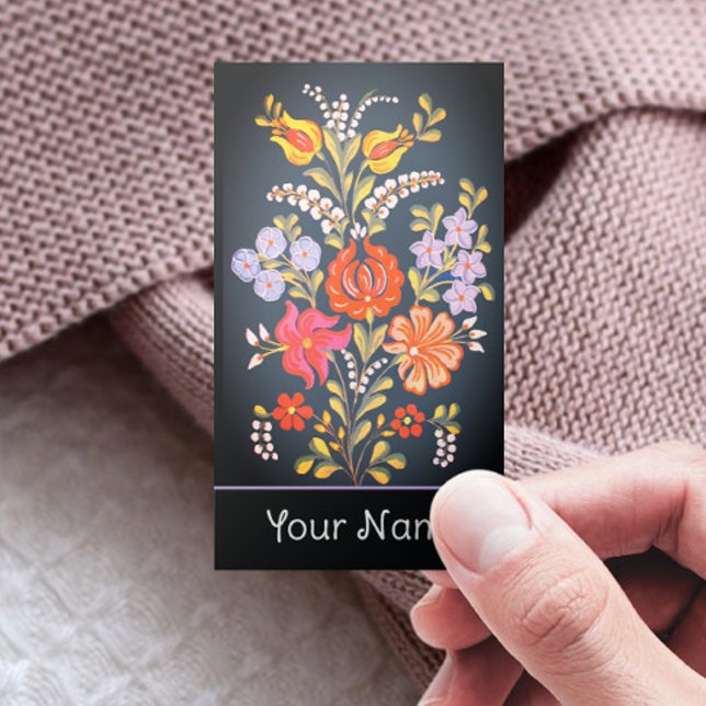 hungersblommor - vibrerande färg visitkort (Skapare uppladdad)