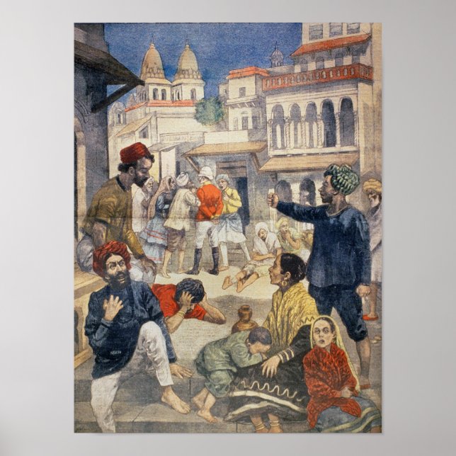 Hungersnöd i Indien Poster (Framsidan)