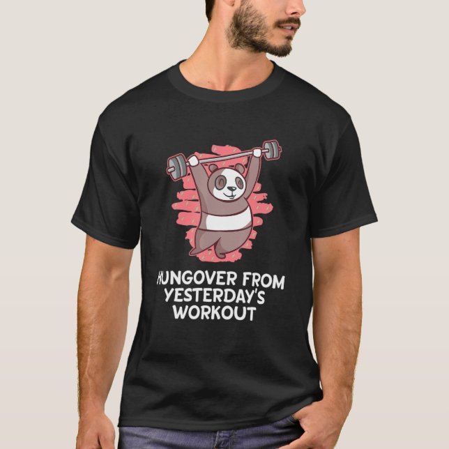 Hungover från Workout Funny Gym Humor Exercise Fit T Shirt (Framsida)