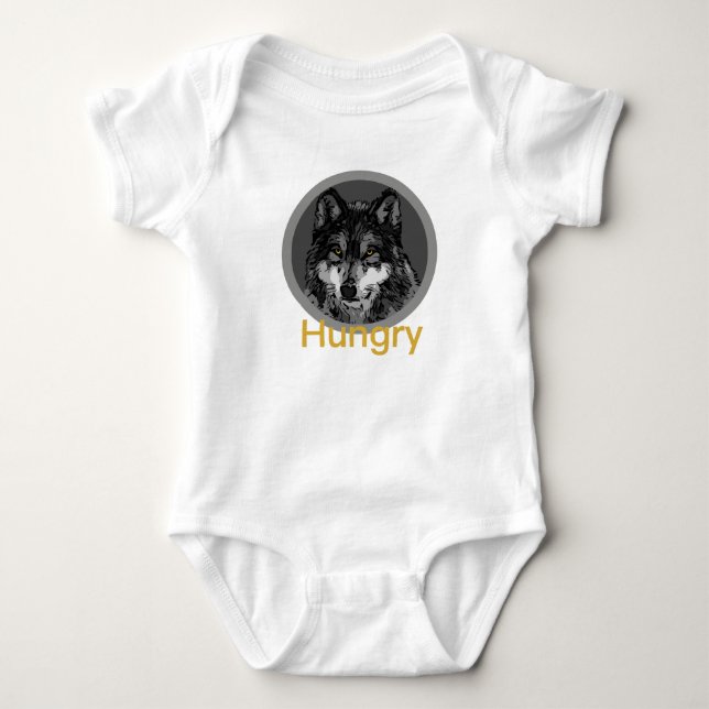 Hungrig - Baby Jersey Bodykostydräkt  Tee (Framsida)