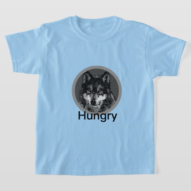 Hungrig - Barns grundläggande T-Shirt (Laydown)