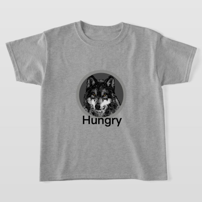 Hungrig - Barns grundläggande T-Shirt (Laydown)
