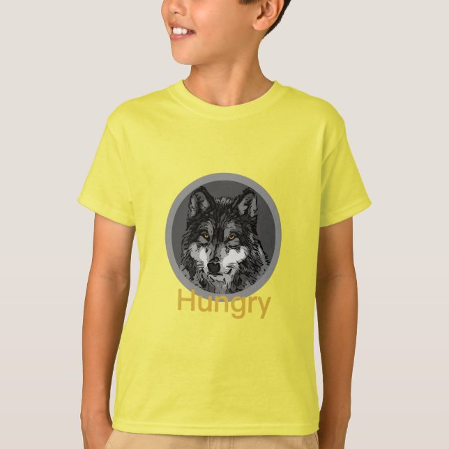 Hungrig - Barns grundläggande T-Shirt (Framsida)