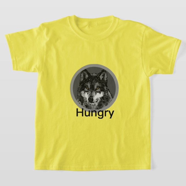 Hungrig - Barns grundläggande T-Shirt (Laydown)