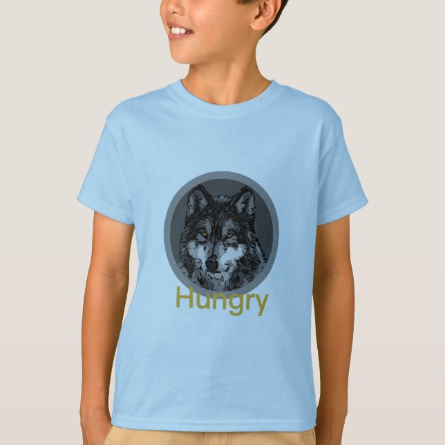 Hungrig - Barns grundläggande T-Shirt (Framsida)