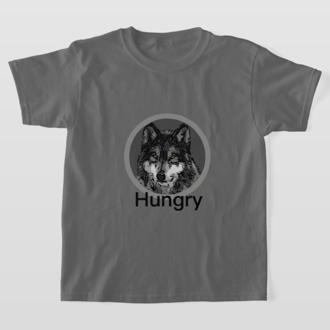 Hungrig - Barns grundläggande T-Shirt (Laydown)